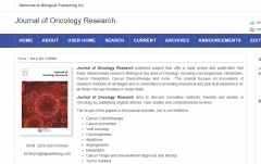 Call for papers for Journal of Oncology Research