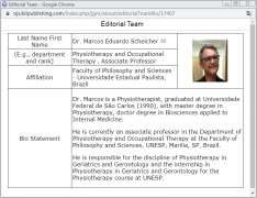 Welcome Dr.Marcos Eduardo Scheicher joins the Journal of Geriatric Medicine